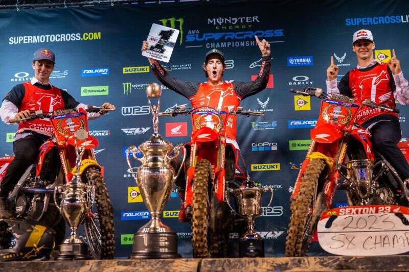 Team Honda HRC wins all 2023 AMA Supercross SX titles with Twin Air filters